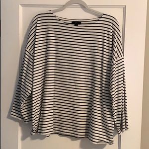 Black and white striped J Crew top